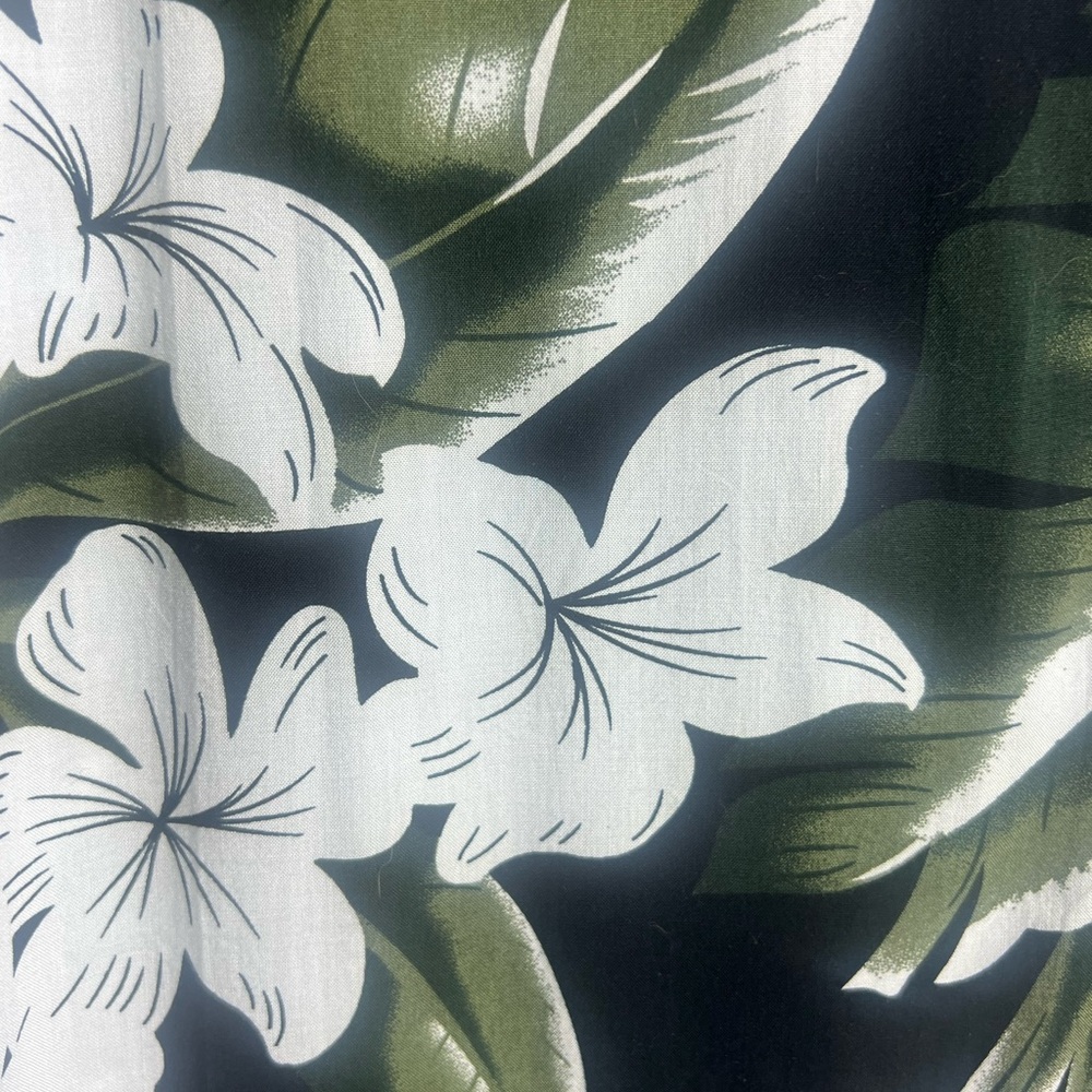 Favant Hawaii Short Sleeve Hawaiian Shirt Floral Tropical Button Black White - Picture 5 of 6